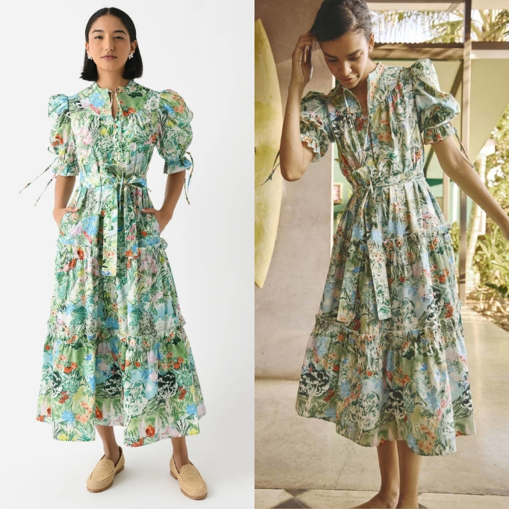 Hunter Bell Floral Green Dress